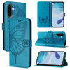 For Samsung Galaxy A56 5G Global Embossed Butterfly Leather Phone Case(Blue)