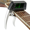 Professional Guitar Tuner Clip, Loftstyle Chromatic Clip-on Tuner with Rotational LCD Screen Light Display Single-handed Guitar Capo