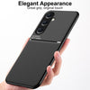 For Samsung Galaxy A36 Classic Tilt Strip Grain Magnetic PC Hybrid TPU Phone Case(Red)