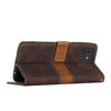 For Samsung Galaxy A03 Grid Stitching Leather Phone Case with Lanyard(Brown)
