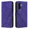 For Samsung Galaxy A56 5G Global Crossbody 3D Embossed Flip Leather Phone Case(Purple)