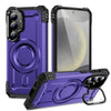 For Samsung Galaxy S24+ 5G Lens Holder MagSafe Phone Case(Purple)
