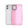 For iPhone 11 High Transparency TPU Hybrid PC Airbag Phone Case(Pink)