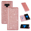 For Samsung Galaxy Note 9 Ultrathin Glitter Magnetic Horizontal Flip Leather Case with Holder & Card Slots(Rose Gold)