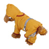 Waterproof Dog Raincoat with Hood, Red, Large