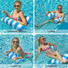 PVC Inflatable Hammock Adult Swimming Floating Row, Size: 120 x 70cm(Yellow Stripe)
