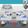 Double Tubes 8 Wheels + 4 Legs Adjustable Stainless Steel Refrigerator Bracket Washing Machine Base Bracket