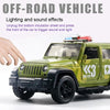 1:36 Off-road Police Car Ambulance Model Boy Car Toy With Sound and Light(Black)