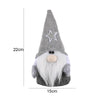 Christmas Ornament Five-Pointed Star Forester Doll Santa Claus Ornament(Grey Hat)