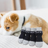 Dog Socks Anti-Scratch Cotton L Grey Blue (4 Pack)