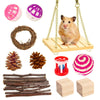 11 Pcs Small Pet Toys | Wood Chew Toys Hamster Rabbit Guinea Pig Parrot