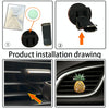 Car Air Conditioning Vent Pineapple Decorative Aromatherapy Clip(Heart)