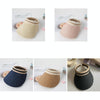 Parent-child Beach Sun Protection Empty Top Sunshade Straw Hat, Color: For Adult (Coffee)
