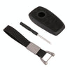 Car Flocking Plastic Square-shaped Key Protective Cover Two Buttons for Mercedes-Benz (Black)