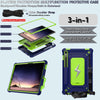 For Samsung Galaxy Tab S9 FE / S9 / S8 Armor Bolt Shape Holder Silicone Hybrid PC Tablet Case(Navy Blue Olivine)