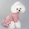 Pink Smiley Polka Dot Dog Dress, XXL - Soft & Breathable Cotton