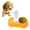Automatic Pet Feeder Waterer Bowl Yellow - Cat Dog Food Drink Dispenser