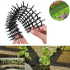 12pcs / Box Anti-Cats Barbed Spike Net Mat Sofas Gate Garden Cats Repellent Tool, Style: With 4 Screws(Black)