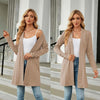 Autumn And Winter Women Button Long Sleeve Loose Cardigan Jacket, Size: S(Khaki)