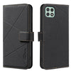 For Samsung Galaxy A22 5G Geometric Pattern RFID Leather Phone Case(Black)