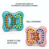 4 PCS  Rotating Magic Beans Decompression Educational Toys Children Fingertip Magic Cube Toys(Square Cyan Blue)