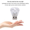 Car Diamond Model USB Ambient Light Charge-Free Plug And Play LED Decorative Lights(Ice Blue)