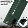 For Samsung Galaxy S20 Cross-body Zipper Square TPU+PU Back Cover Case with Holder & Card Slots & Wallet & Strap(Green)