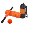4pcs/set Crescent Hollow Foam Roller Yoga Column Set Fitness Muscle Relaxation Massager Set(33cm Orange)