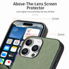 For iPhone 12 Pro Twill Fabric Leather Skin Back Phone Case(Green)