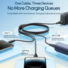 Baseus 1.3m Ultra-Fast 3 in 1 3.5A Fast Charging Cable(Black)