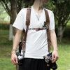Cwatcun H90 Dual Camera Leather Strap Adjustable Multi-functional Convenient Camera Shoulder Strap, Color: 2.0 Brown