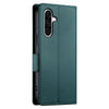 For Samsung Galaxy A26 5G Side Buckle Magnetic Frosted Leather Phone Case(Dark Green)