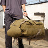 Canvas Shoulder Bag Large Capacity Outdoor Travel Bag Breathable Wearable Casual Backpack(Coffee)