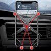 Oatsbasf 02750 Gravity Car Mobile Phone Holder In-car Navigation Buckle Bracket Air Outlet Bracket( Black)
