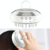 Scalp Medicine Apparatus Hair Growth Fluid Introducer Head Massager(White Silver)