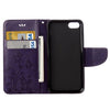 For  iPhone 8 & 7  Pressed Flowers Horizontal Flip Leather Case with Holder & Card Slots & Wallet(Purple)