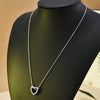 Fashion Necklace Heart Design Hollow Simple Necklace (Silver)