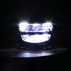 Motorcycle LED Retro Headlights LED Far Near Beam Lights For Yamaha LC135 V2-V6(Smoked Glass)