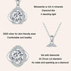 MSN002 Sterling Silver S925 White Gold Plated Sparkling Moissanite Pendant Necklace