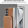 For Samsung Galaxy Z Fold5 VIETAO Integrated MagSafe RFID Detachable Card Bag PU Phone Case(Brown)