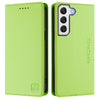 For Samsung Galaxy S22+ 5G RC01 Dual-Folded Magnetic Suction RFID Leather Phone Case(Grass Green)