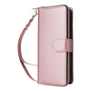 For Samsung Galaxy S23 5G Nine-card Slots Zipper Wallet Bag Leather Phone Case(Rose Gold)