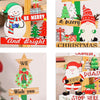Christmas Decoration Wooden Desktop Ornament Restaurant Bar Scene Layout Decoration Crafts(Snowman)