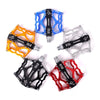 Bicycle Pedal Mountain Bike Aluminum Alloy Palin Pedal Non-Slip Bearing Pedal(901 Red)