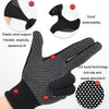 5pairs Outdoor Breathable Non-slip Particle Silicone Hiking Riding Nylon Gloves Thin Mittens(Black)