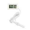 FY-12 Digital Thermometer Hygrometer with Probe, White - Aquarium Fish Tank