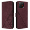 For Asus ROG Phone 8 Crossbody 3D Embossed Flip Leather Phone Case(Wine Red)