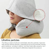 Portable Airplane Travel U-shaped Hooded Pillow Nap Time Neck Pillow(Light Grey)