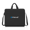 PULUZ 12 inch Ring LED Lights Portable Zipper Storage Bag Shoulder Handbags, Size: 38cm x 33cm x 3cm (Black)