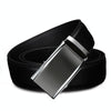 COWATHER CZ022 Men Two-Layer Leather Casual Business Automatic Buckle Belt, Length: 115cm(Black)